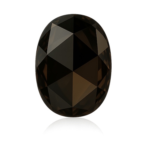 Oval Rose Dark Brown Moissanite Loose Stone
