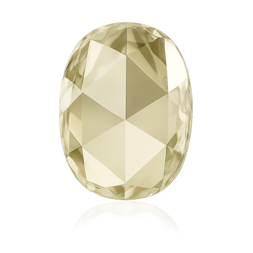 Oval Rose Faint Yellow Moissanite Loose Stone