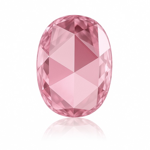 Oval Rose Light Pink Sapphire Moissanite Loose Stone