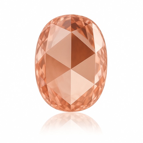 Oval Rose Peach Pink Sapphire Moissanite Loose Stone