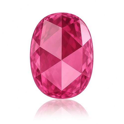 Oval Rose Pink Sapphire Moissanite Loose Stone