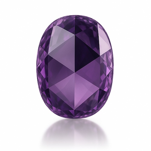 Oval Rose Purple Moissanite Loose Stone