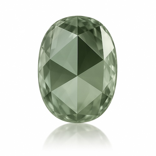 Oval Rose Sage Sapphire Moissanite Loose Stone