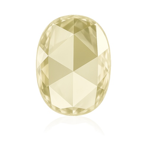 Oval Rose Very Light Yellow Moissanite Loose Stone