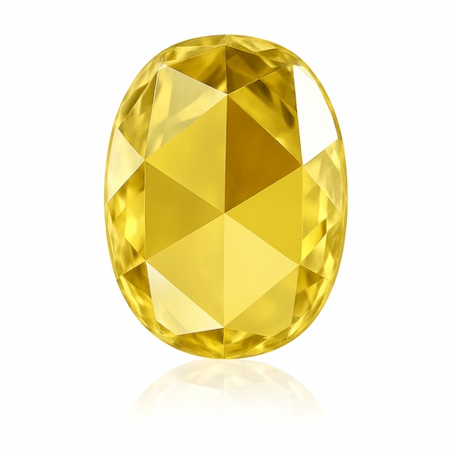 Oval Rose Very Yellow Moissanite Loose Stone