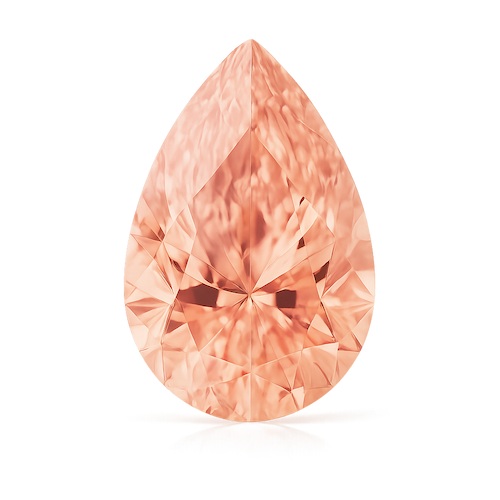Pear Peach Pink Sapphire Moissanite Loose Stone