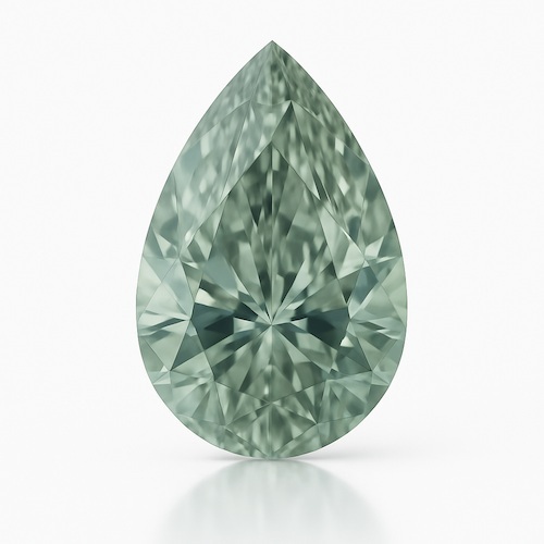 Pear Sage Sapphire Moissanite Loose Stone