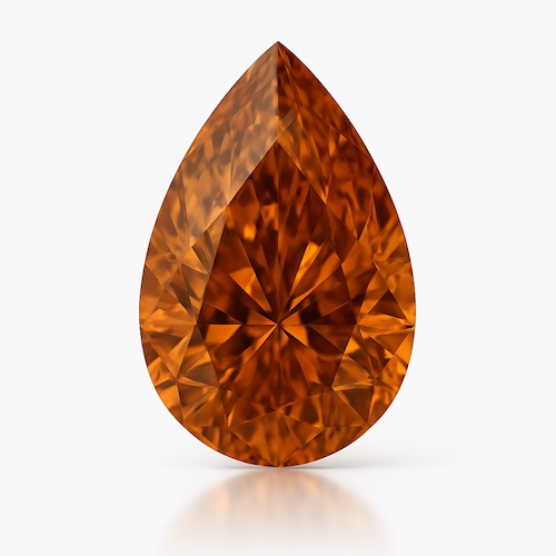 Pear Vivid Brown Moissanite Loose Stone