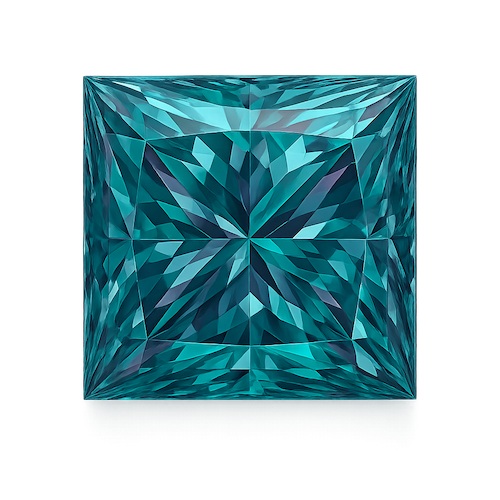Princess Alexandrite Moissanite Loose Stone