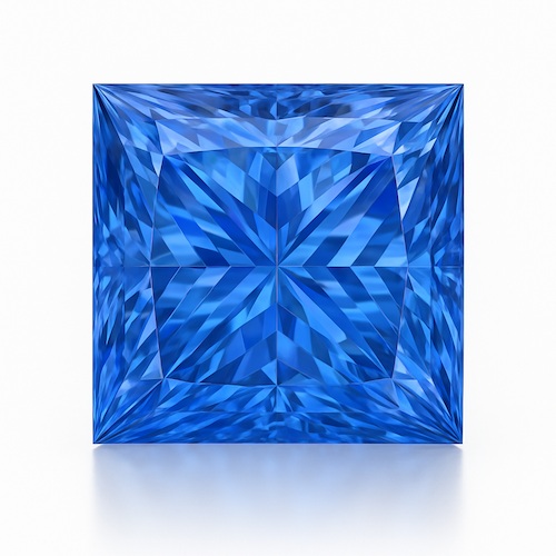 Princess Cornflower Blue Sapphire Moissanite Loose Stone