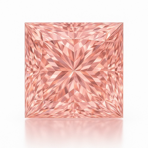 Princess Peach Pink Sapphire Moissanite Loose Stone