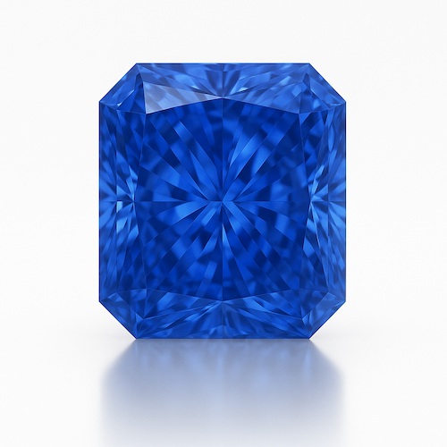 Radiant Cornflower Blue Sapphire Moissanite Loose Stone