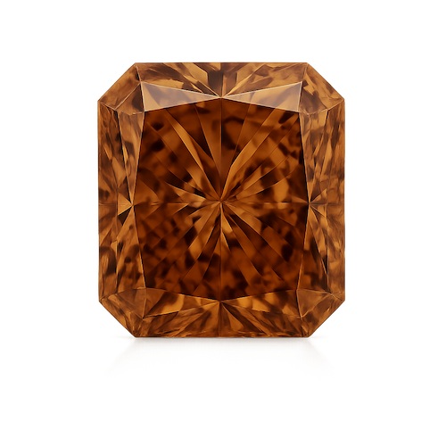 Radiant Vivid Brown Moissanite Loose Stone