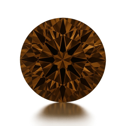 Round Brilliant Dark Brown Moissanite Loose Stone