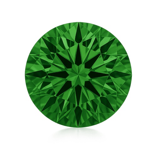 Round Brilliant Green Moissanite Loose Stone