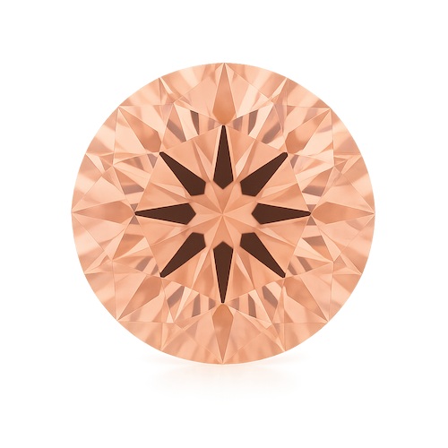 Round Brilliant Peach Pink Sapphire Moissanite Loose Stone