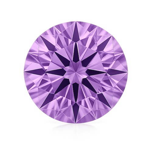 Round Brilliant Purple Moissanite Loose Stone