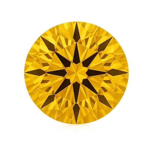 Round Brilliant Very Yellow Moissanite Loose Stone