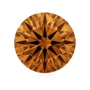 Round Brilliant Vivid Brown Moissanite Loose Stone
