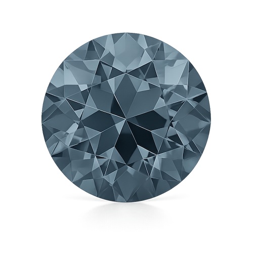 Round OE Cut Blue Gray Moissanite Loose Stone