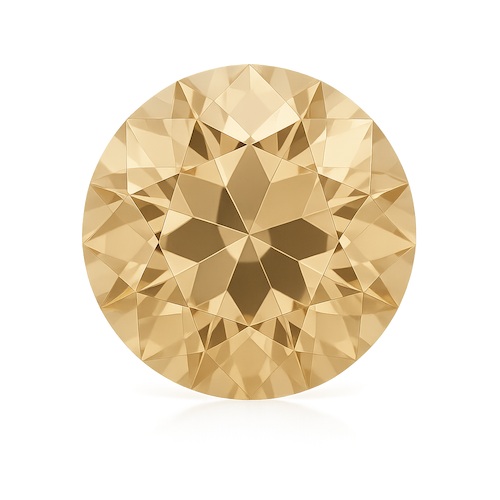 Round OE Cut Champagne Moissanite Loose Stone