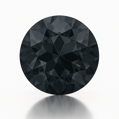 Round OE Cut Dark Gray Moissanite Loose Stone
