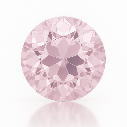 Round OE Cut Light Pink Sapphire Moissanite Loose Stone