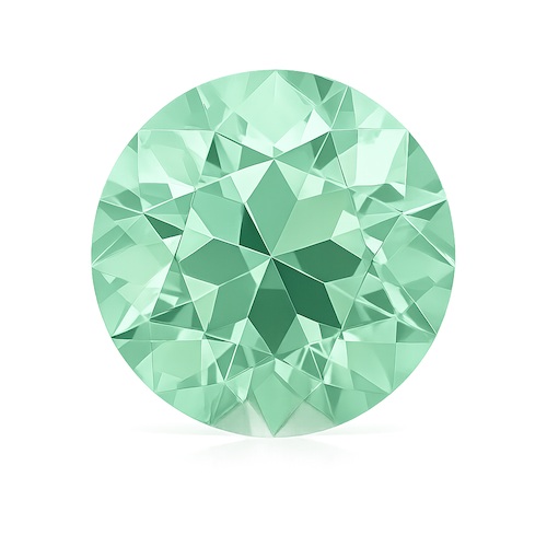 Round OE Cut Mint Green Moissanite Loose Stone