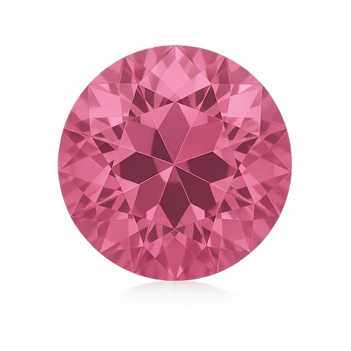Round OE Cut Pink Sapphire Moissanite Loose Stone