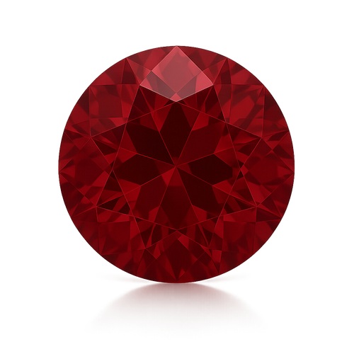 Round OE Cut Ruby Moissanite Loose Stone
