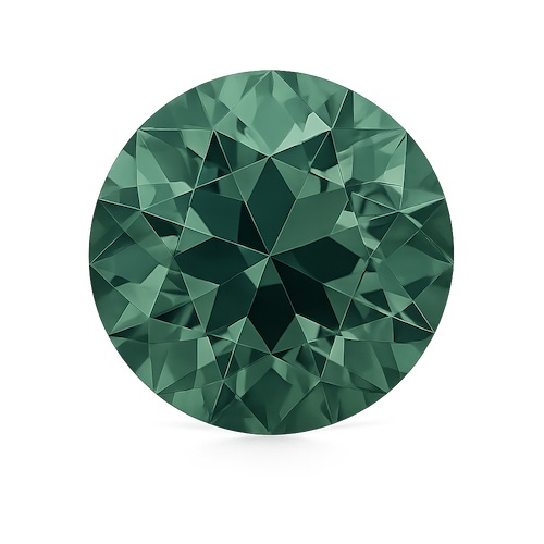 Round OE Cut Sage Sapphire Moissanite Loose Stone