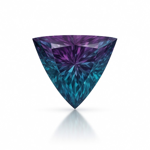 Trilliant Alexandrite Moissanite Loose Stone