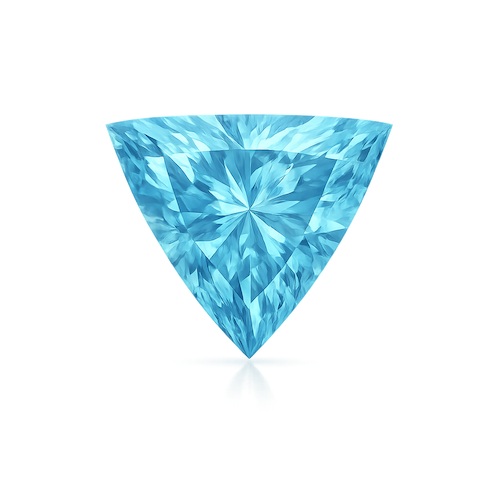 Trilliant Aquamarine Moissanite Loose Stone