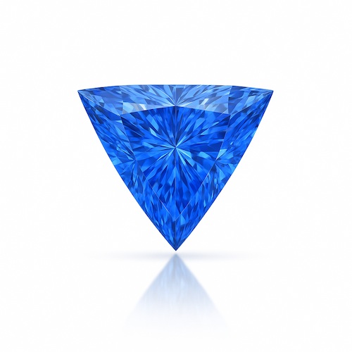 Trilliant Cornflower Blue Sapphire Moissanite Loose Stone