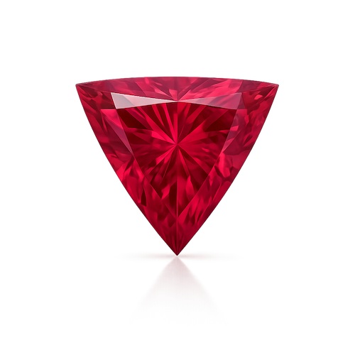 Trilliant Ruby Moissanite Loose Stone
