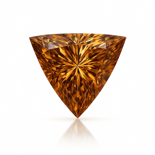Trilliant Vivid Brown Moissanite Loose Stone